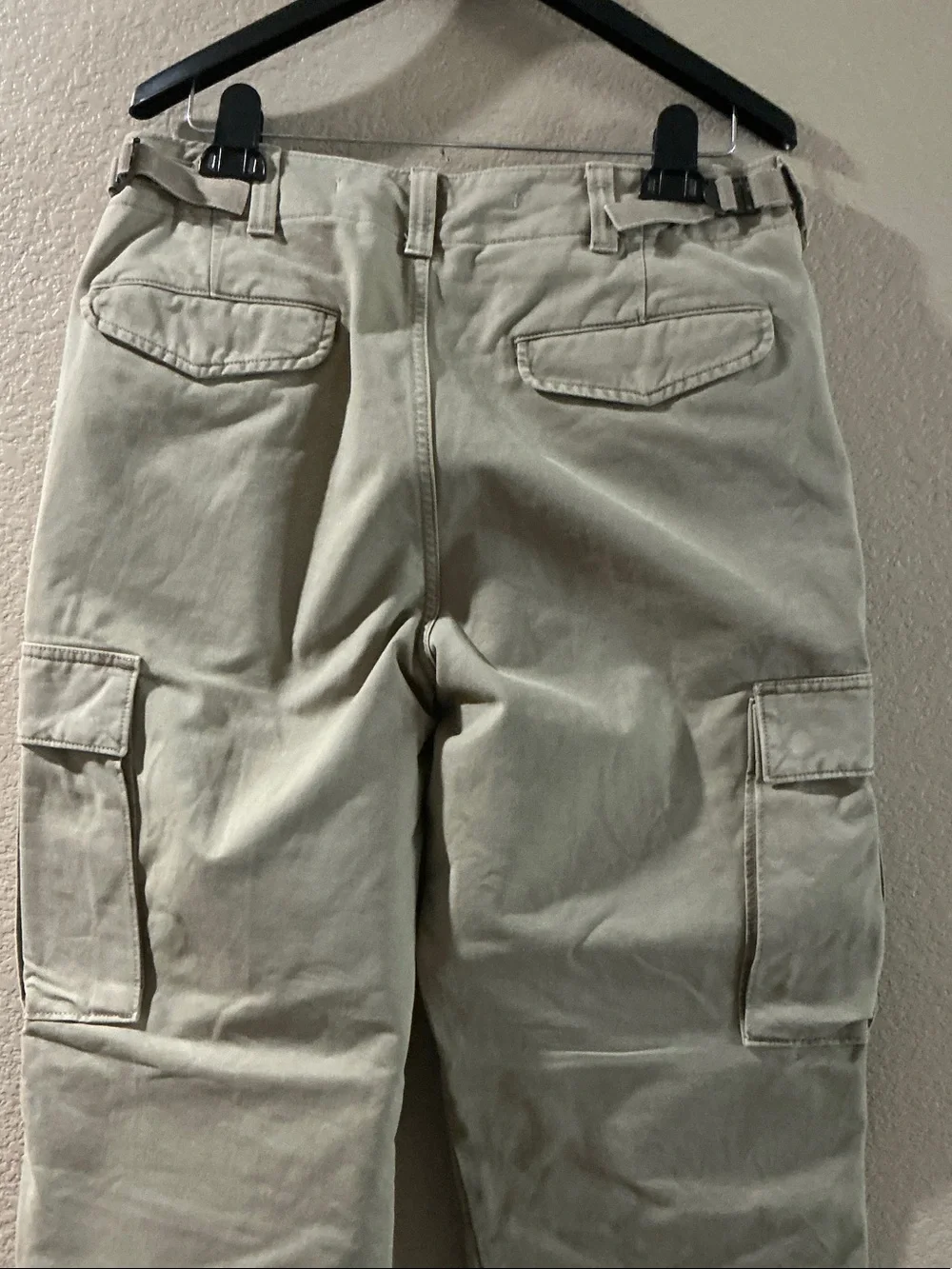 Men's Beige Cargo Pants - Casual Utility Trousers